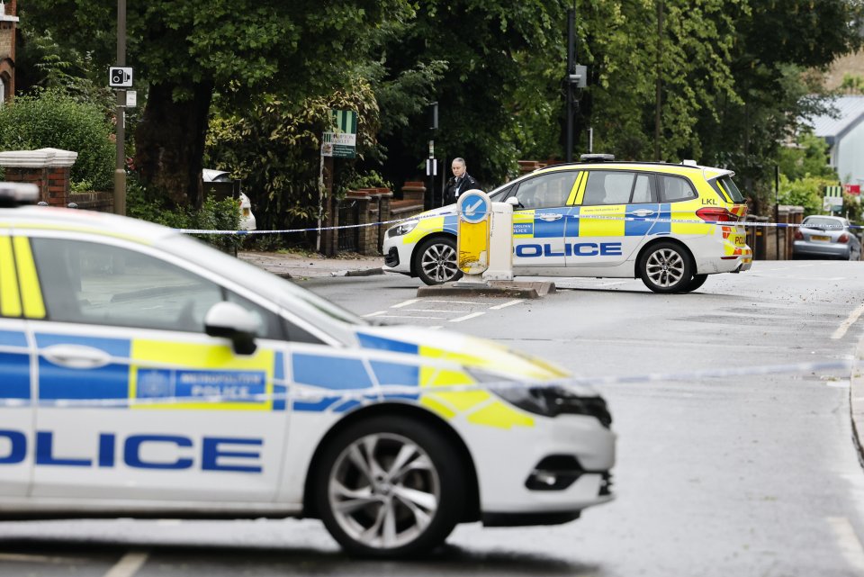 The scene in Bedford Hill remains cordoned off this morning