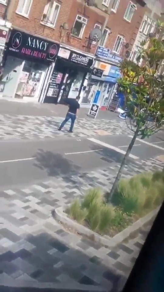 Shocked locals filmed the terrifying incident