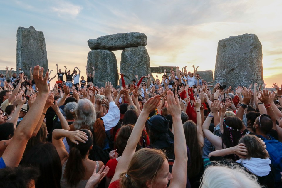 Up to 33,000 people flock to Stongehenge to celebrate the Summer Solstice each year