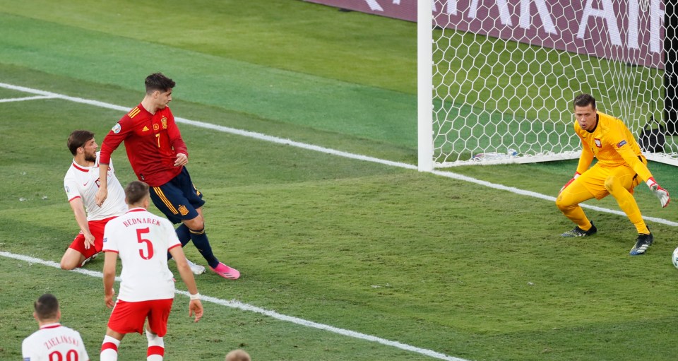 Alvaro Morata opened the scoring for Spain against Poland