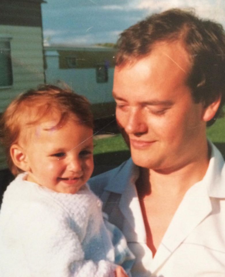 This is Michelle Keegan as a baby with her dad