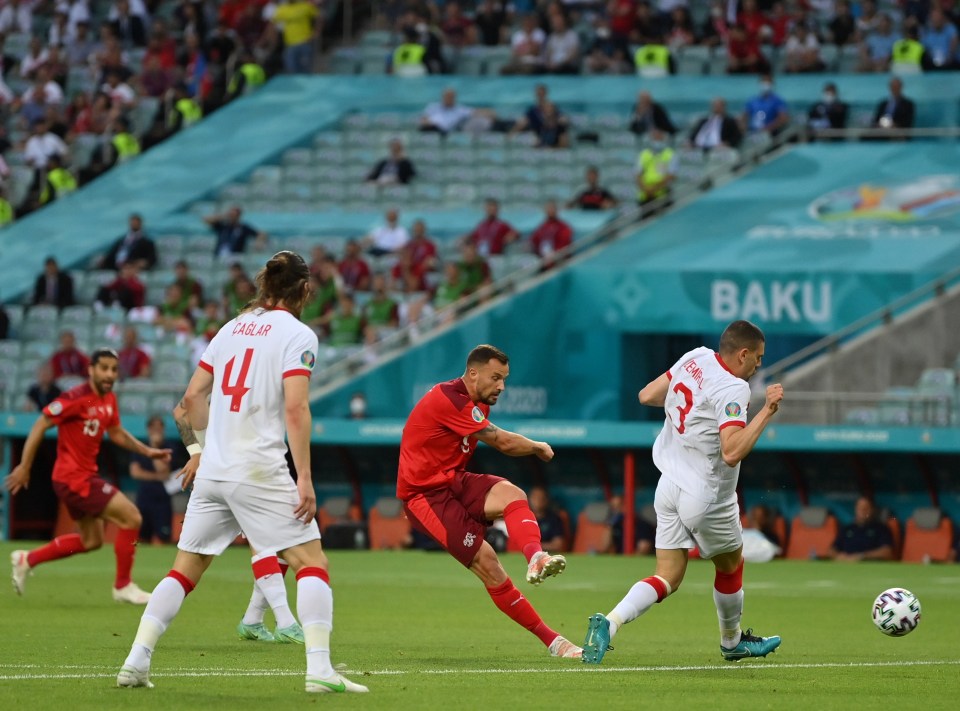 Haris Seferovic opened the scoring for Switzerland after just six minutes