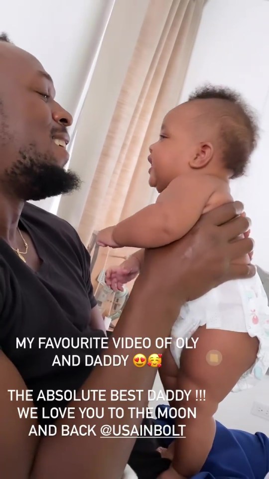 Usain Bolt shared an adorable clip of daughter Olympia online