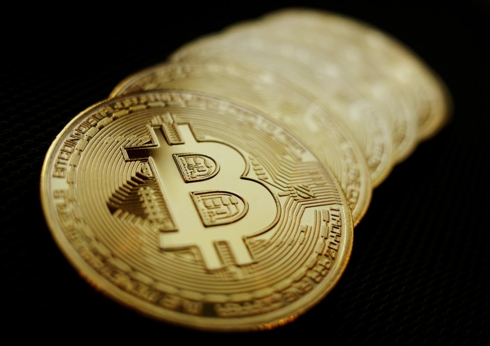 A picture of bitcoin, which saw its value skyrocket in April