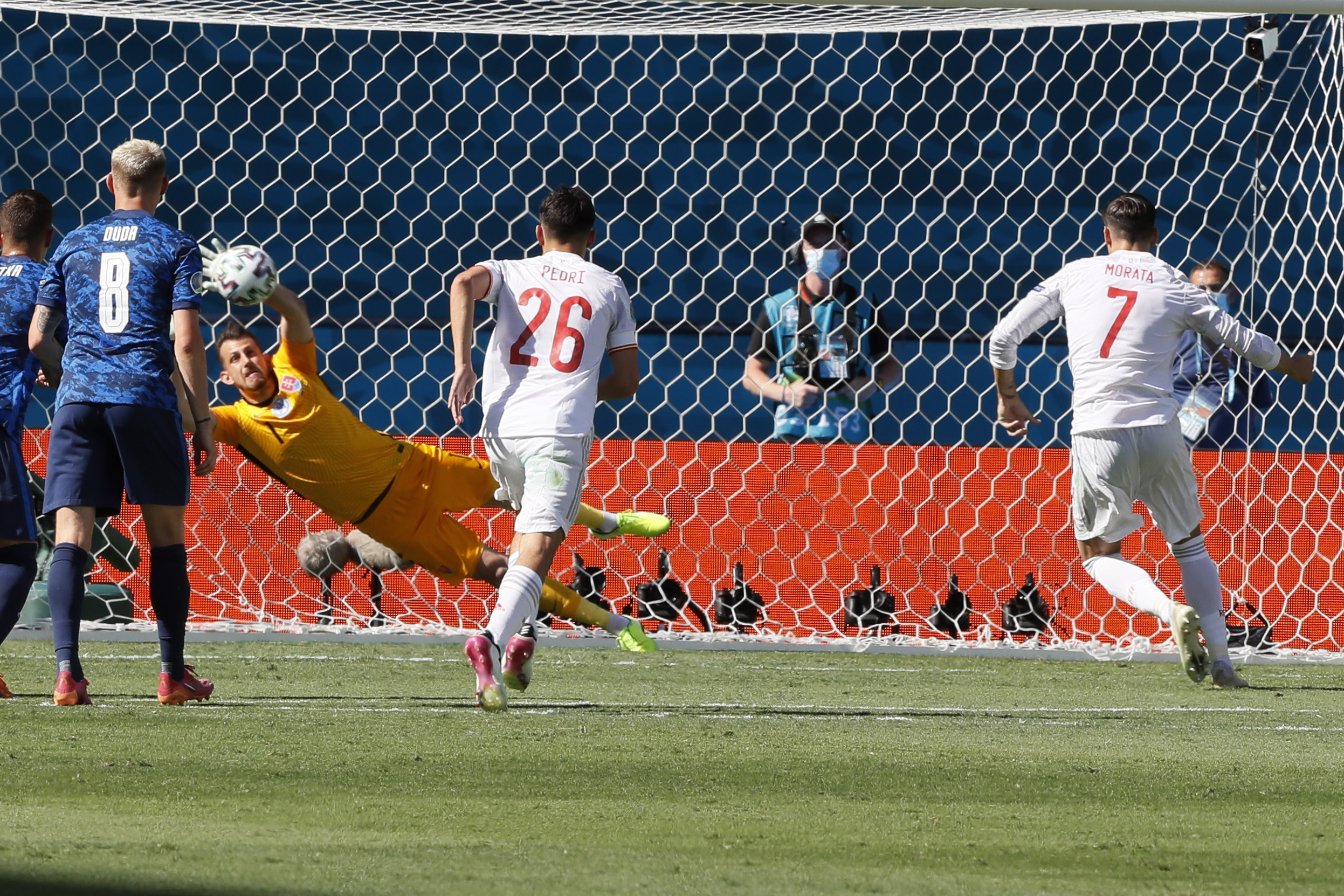 The Newcastle keeper had made a terrific save to deny Alvaro Morata from the penalty spot