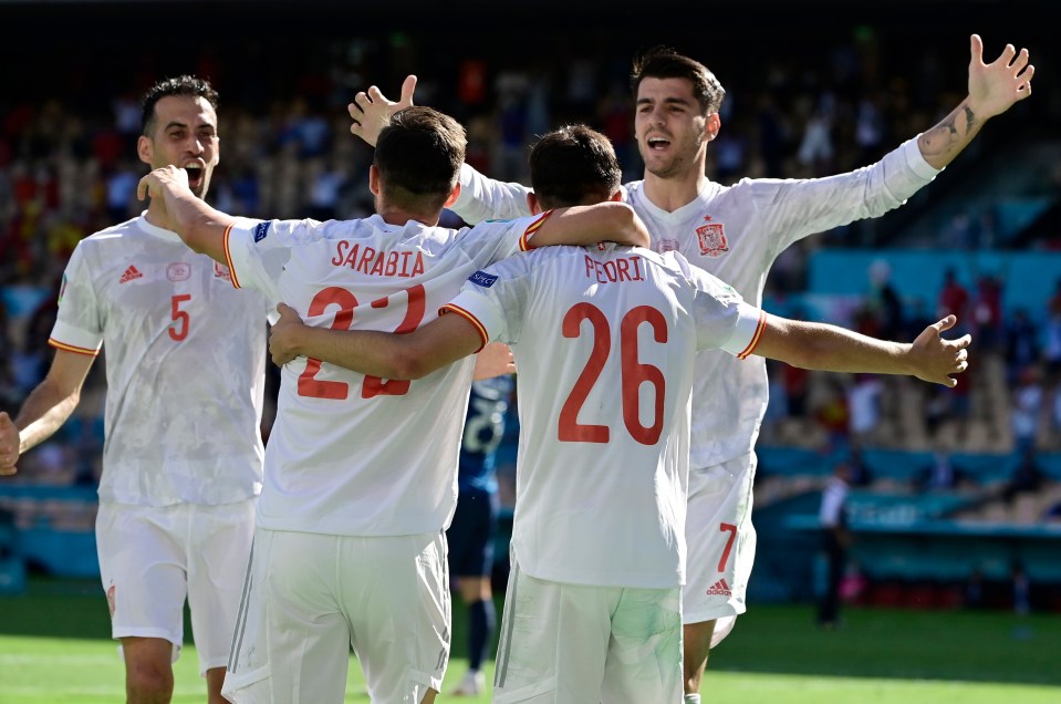 Pablo Sarabia and Pedri lead Spain's rejoicing after Slovakia keeper Martin Dubravka's own-goal blooper for the opener