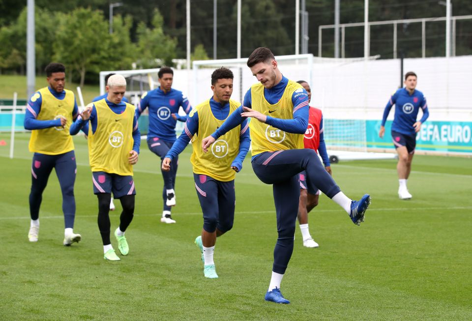 England train at St George's Park ahead of taking on Germany on Tuesday