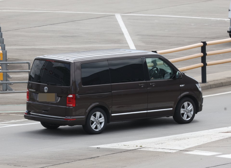 A dark mini-van, which was seen leaving Heathrow, was later spotted at Frogmore Cottage