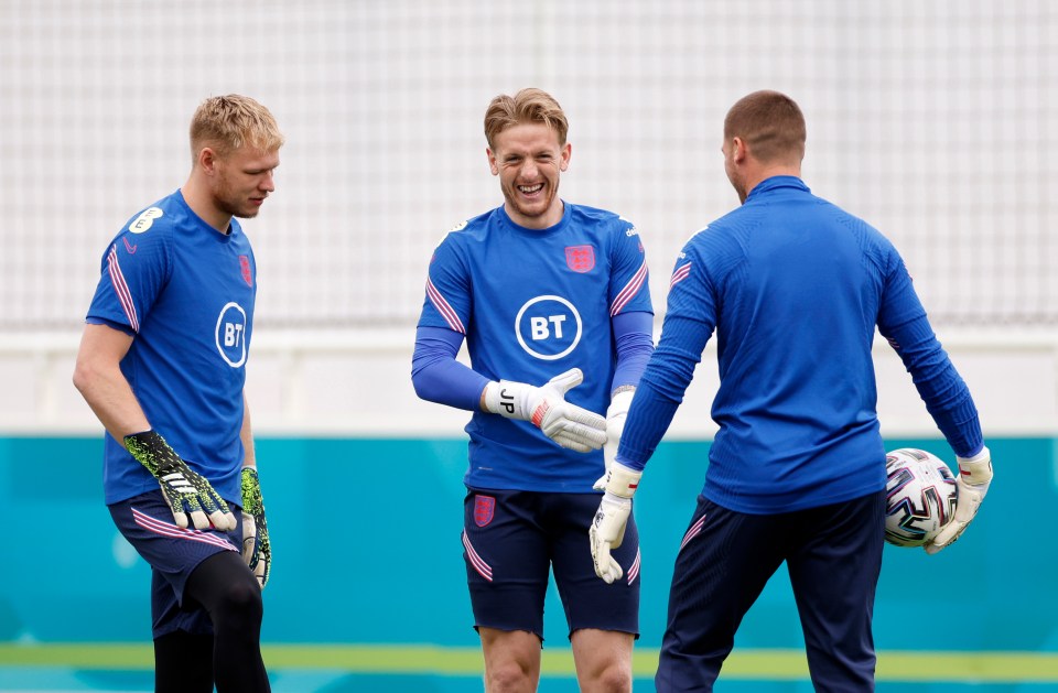 Jordan Pickford looked in good spirits having not let in a goal