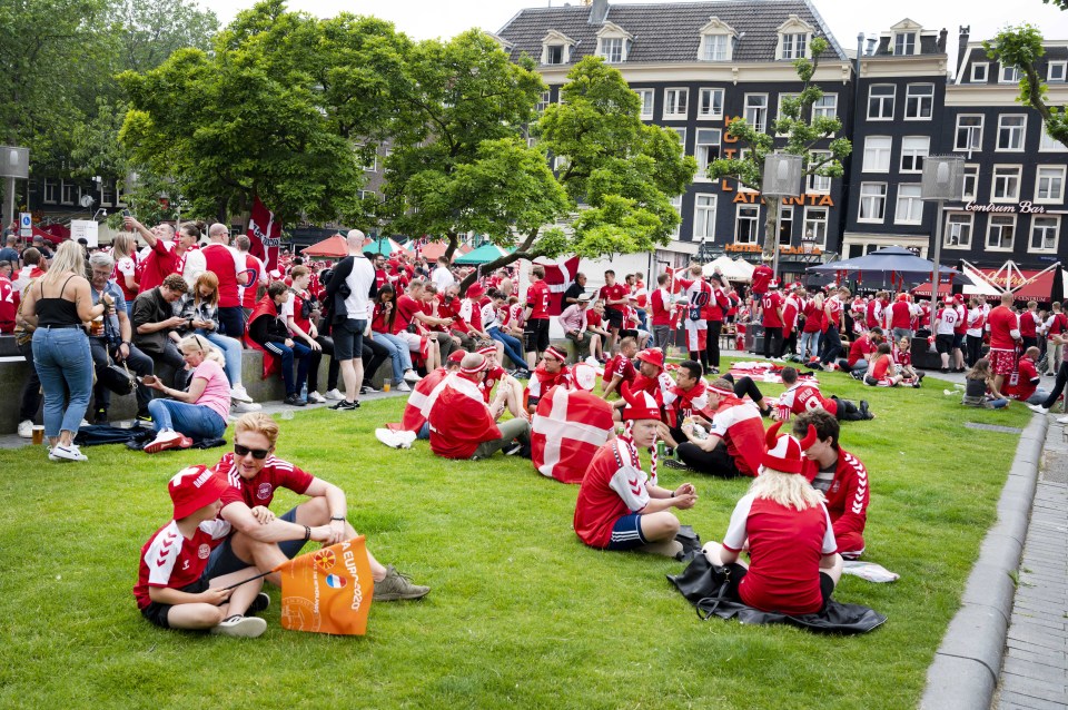 Denmark fans were able to travel to the Netherlands while the Dragon army were banned