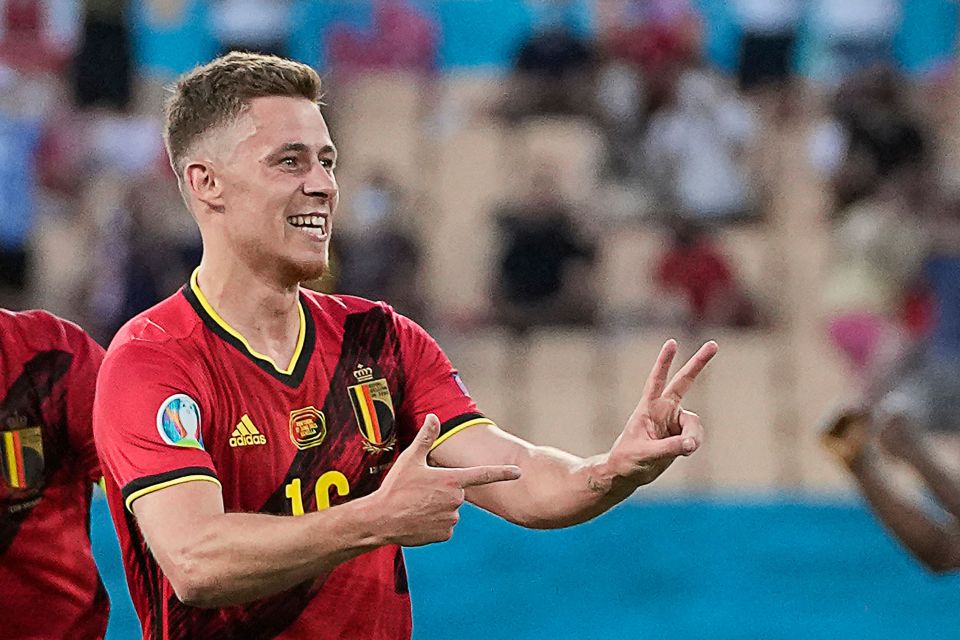 Thorgan Hazard blasted the Belgians into the quarters as he downed Portugal