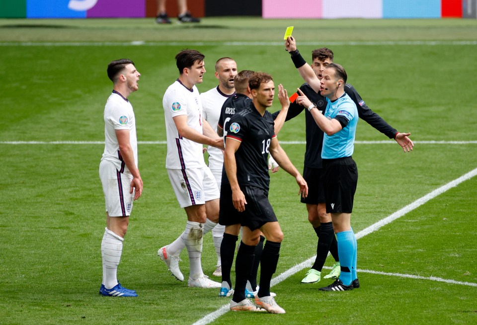 Declan Rice was thankfully only shown a yellow card and not the red the referee had in his hand