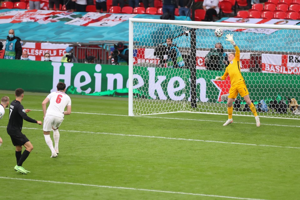 Jordan Pickford's excellent save from Kai Havertz's volley