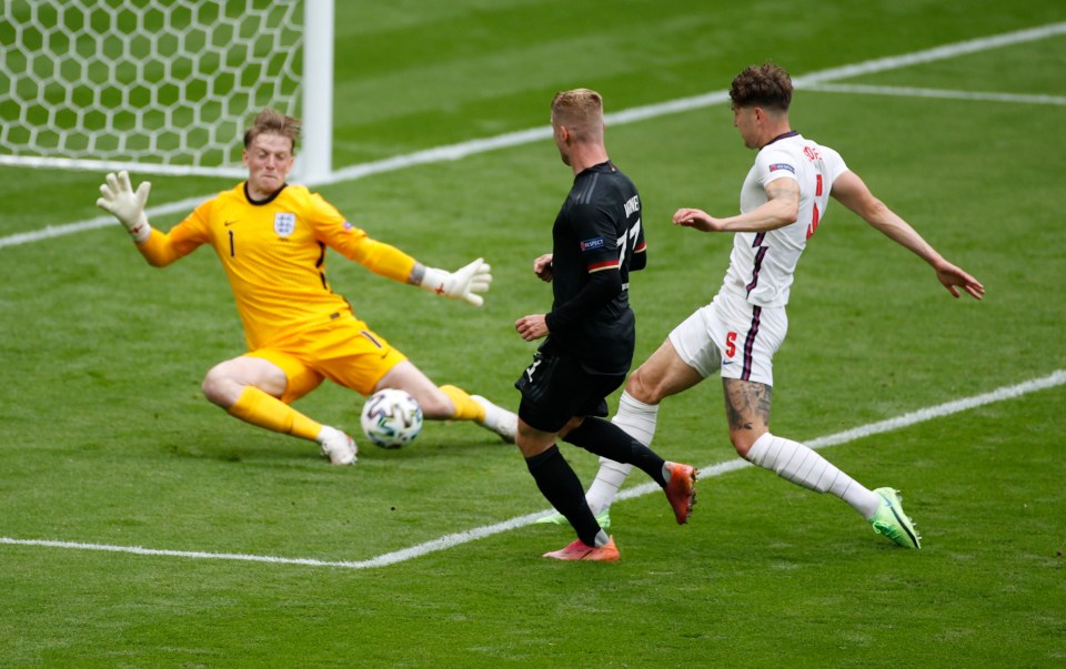 Jordan Pickford made this stunning save to deny Timo Werner