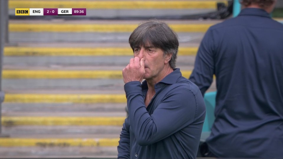 Germany boss Joachim Low appeared to pick his nose on live TV again