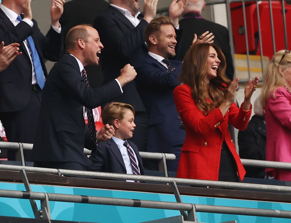 Prince George smiled and clapped as England beat Germany in the Euros