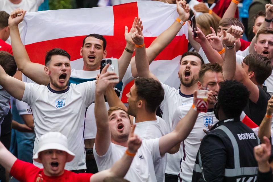 England fans rejoiced after defeating Denmark in the Euros semi-final