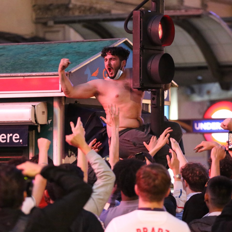 And some - like the man in Yorkshire - decided to strip off during the celebrations