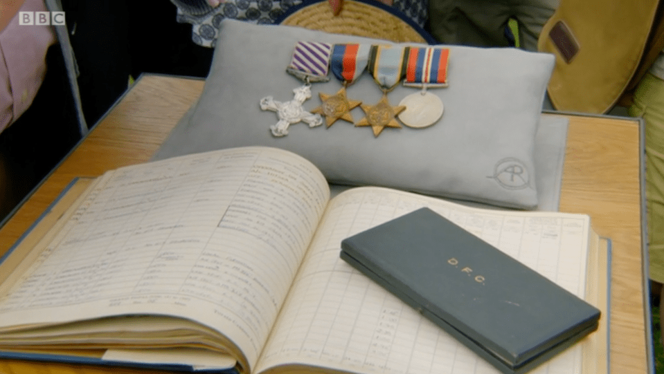 The medals and the log book were a great surprise to Mark