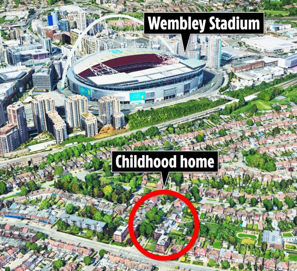 Raheem netted the winning goal at Wembley - the area he was raised in