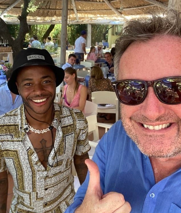 Ex Good Morning Britain host Piers Morgan celebrated England's 1-0 win over Croatia with a Raheem Sterling selfie