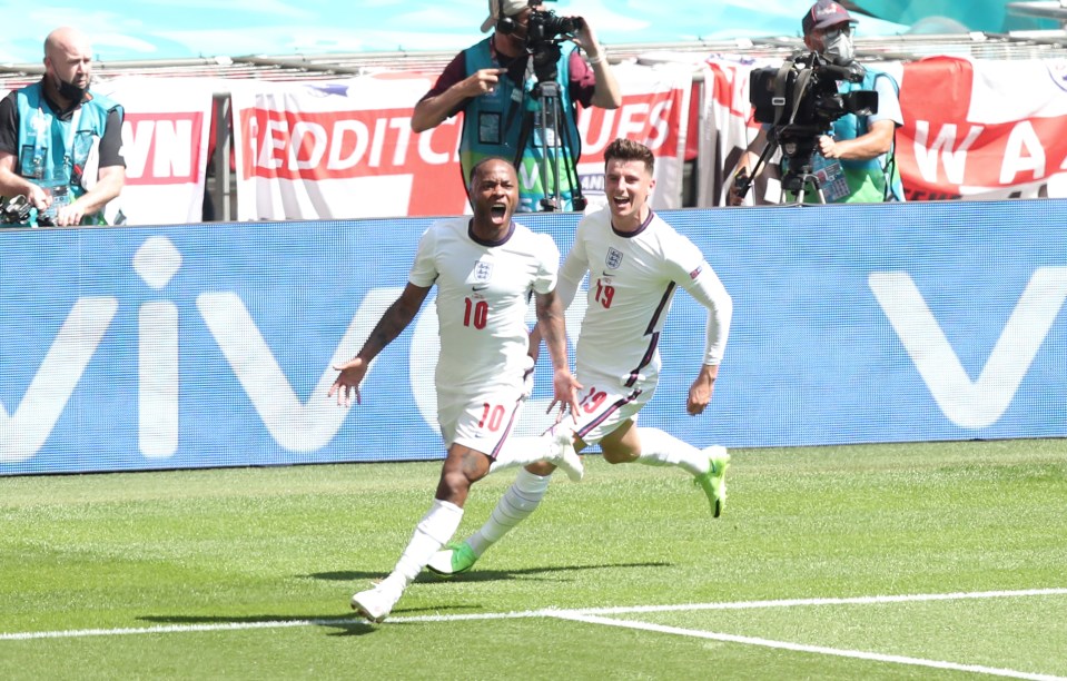 Raheem Sterling wildly celebrated scoring England's Euro 2020 opener