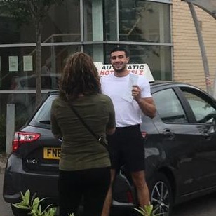 Tommy, 22, proudly clutches his certificate