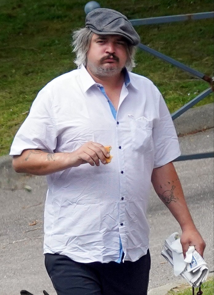 Pete Doherty was seen with long hair and a moustache in France