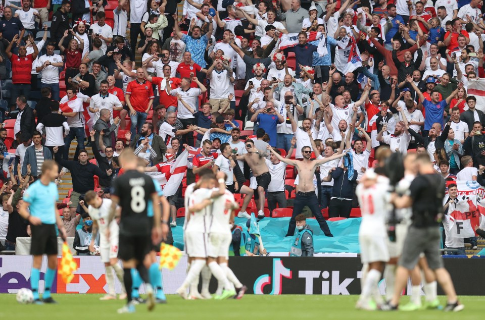 Wembley erupts as England celebrate the win