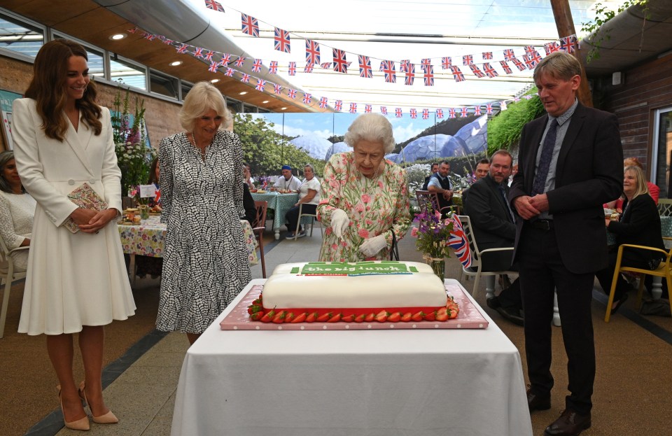 The trio of royal women joined around 20 guests at the Eden Project’s Big Lunch