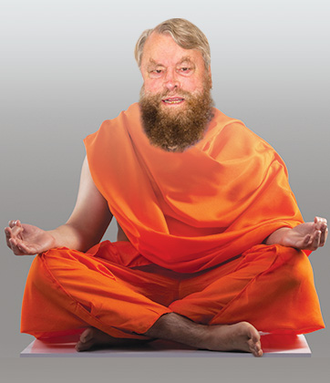 Brian Blessed kept his mouth shut for 24 hours for charity - pictured how the actor might look as a Tibetan monk