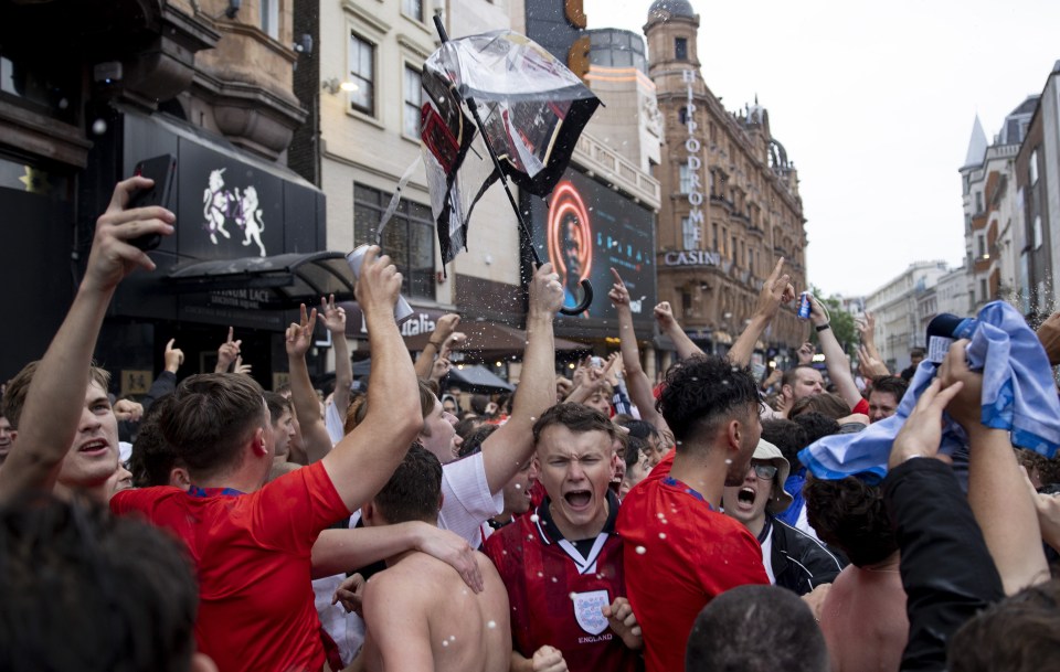 The nude fan took a dash for a dare - after England's historic victory over Germany