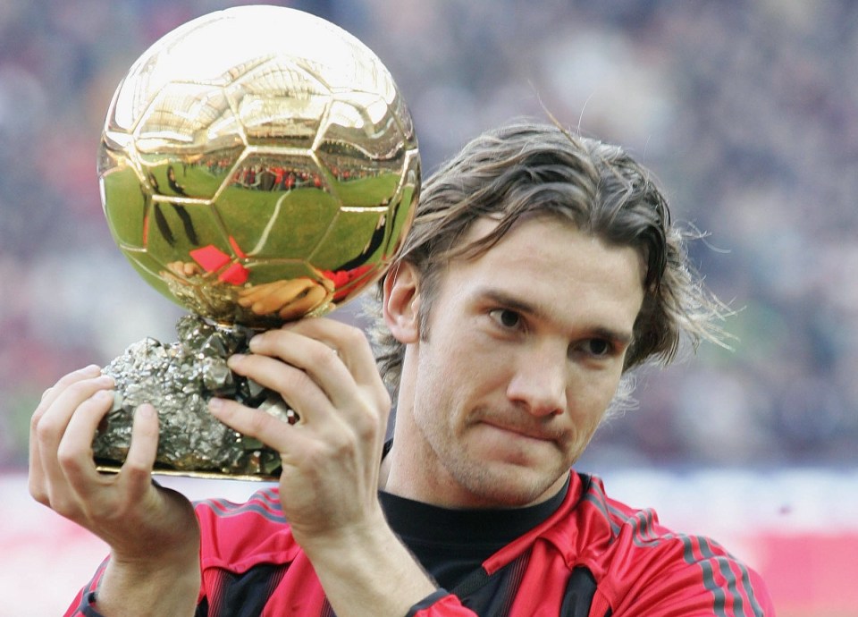 Shevchenko lifted the Ballon d'Or and three major trophies at AC Milan