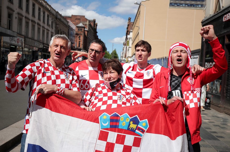 Four Croatia fans hired a jet to take them to Glasgow for their game with Czech Republic