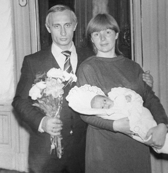 Putin and his first wife Lyudmila - who he separated from in 2013