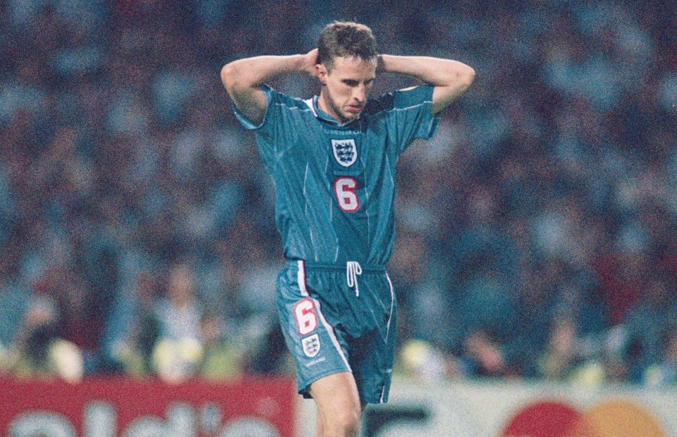 Gareth Southgate missed the deciding penalty in England's shoot-out defeat to Germany at Euro '96