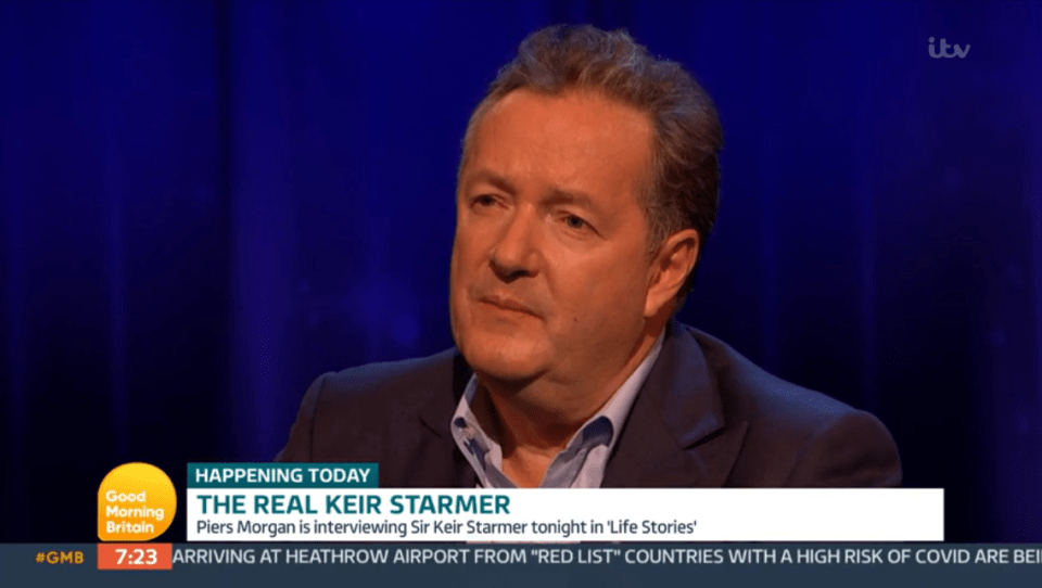 Earlier in the programme, Piers Morgan made a shock return