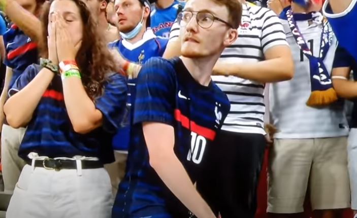 The French supporter’s reaction became an online sensation