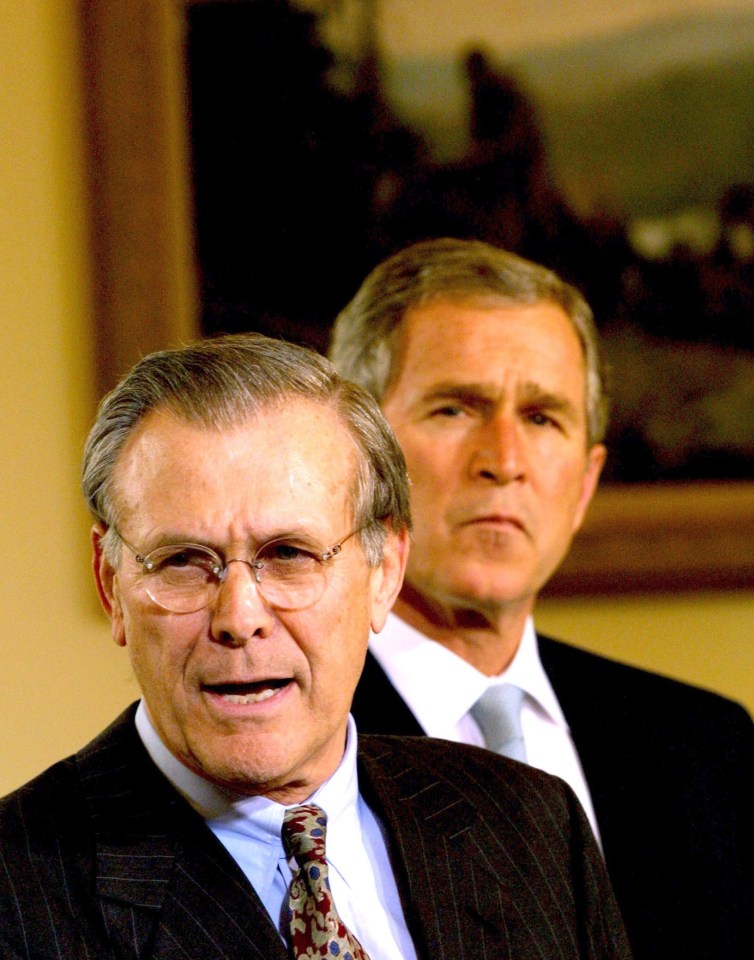 Donald Rumsfeld during his second stint in the US Administration under George W. Bush