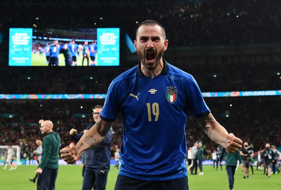 Bonucci was fired up at the final whistle