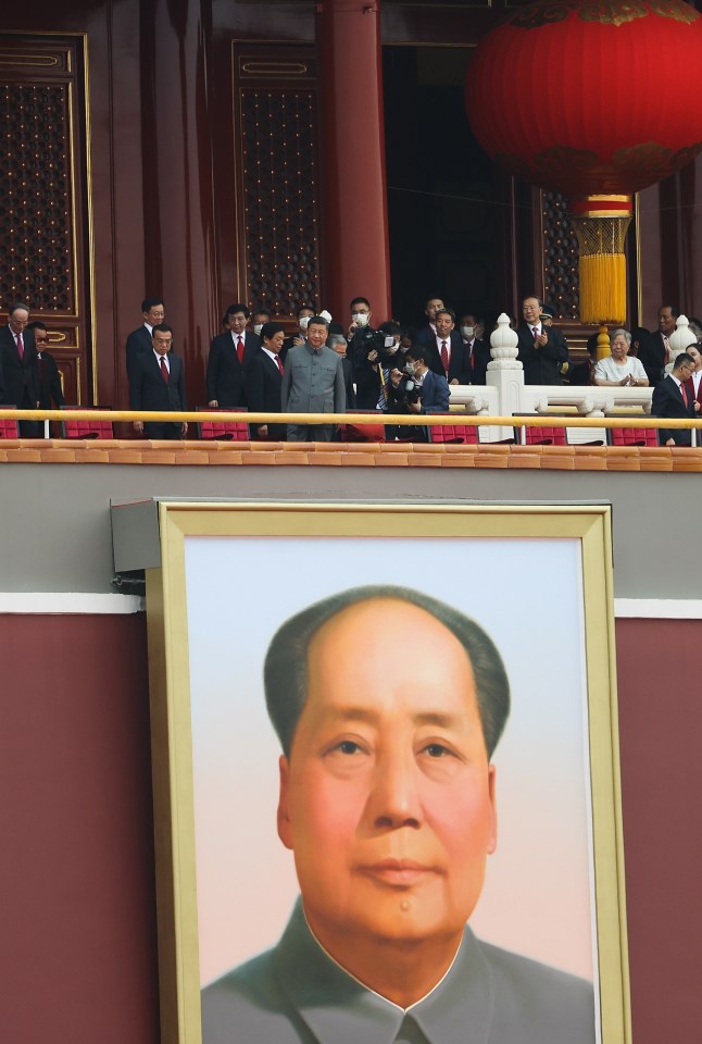 President Xi Jingping appearing at the Chinese Communist Party's centenary  wearing Mao Zedong's signature grey suit