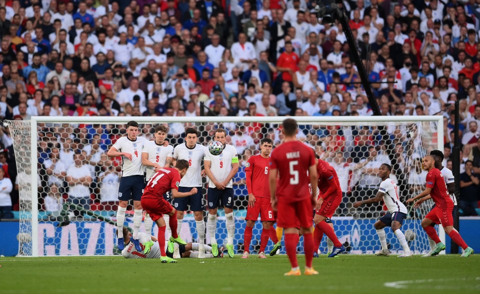 Mikkel Damsgaard gave Denmark the lead with a stunning free-kick - the first direct free-kick goal of the tournament