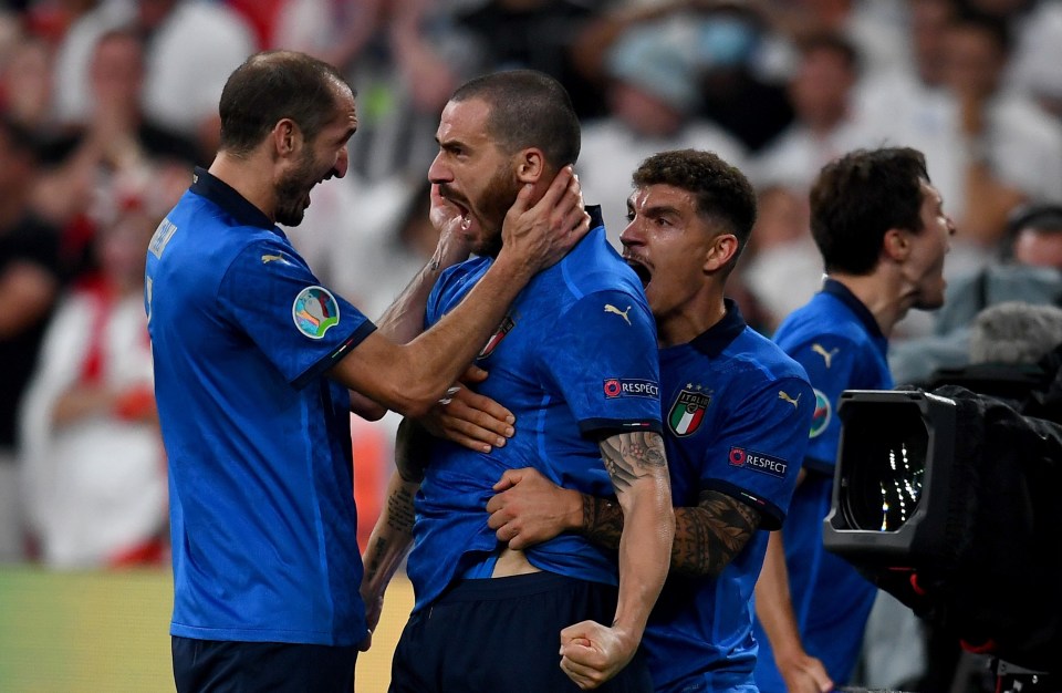 Leonardo Bonucci wasn’t waiting for the handball to be given as he celebrated the equaliser