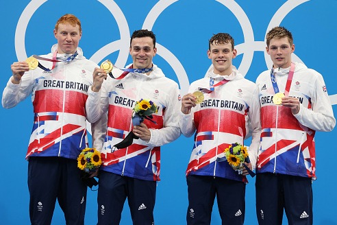 Great Britain celebrated a third gold medal in the pool at Tokyo 2020