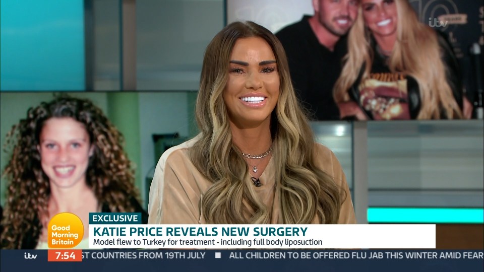 The star showed off the results of her work live on GMB