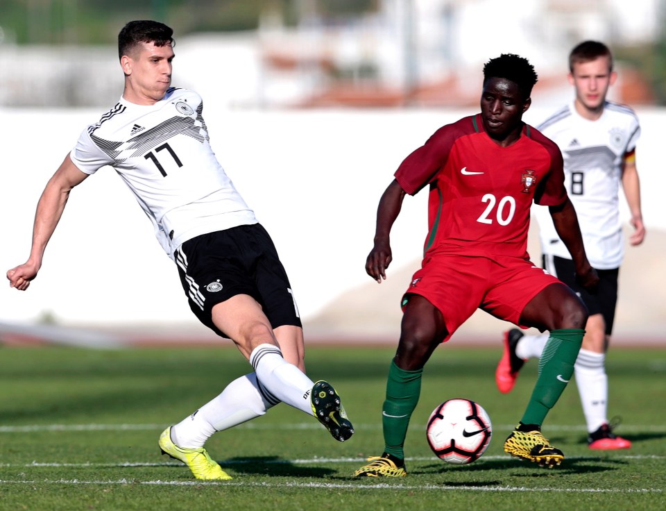 Djalo (right) is the youngest player to ever play in the Primeira Liga, at 16 years and 122 days