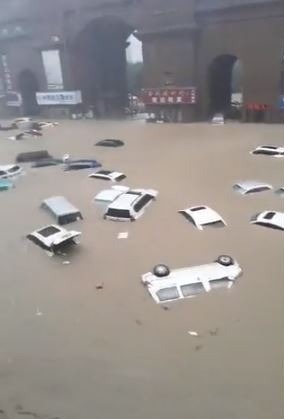 Parts of central China have been hit by the heaviest rainfall in 1,000 years