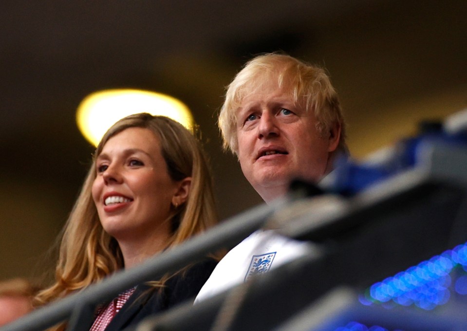 He and wife Carrie cheered the team on at Wembley last night