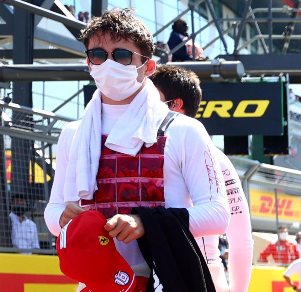 Charles Leclerc wore an ice vest before the British GP… but he blew his lead two laps from the end