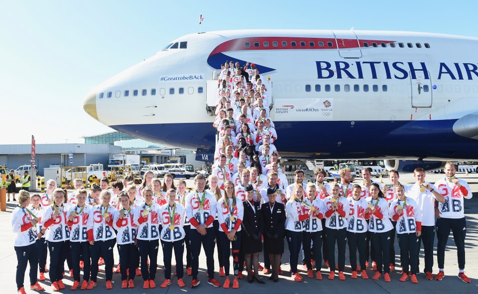 Successful Team GB Olympians return home after the Rio Olympics